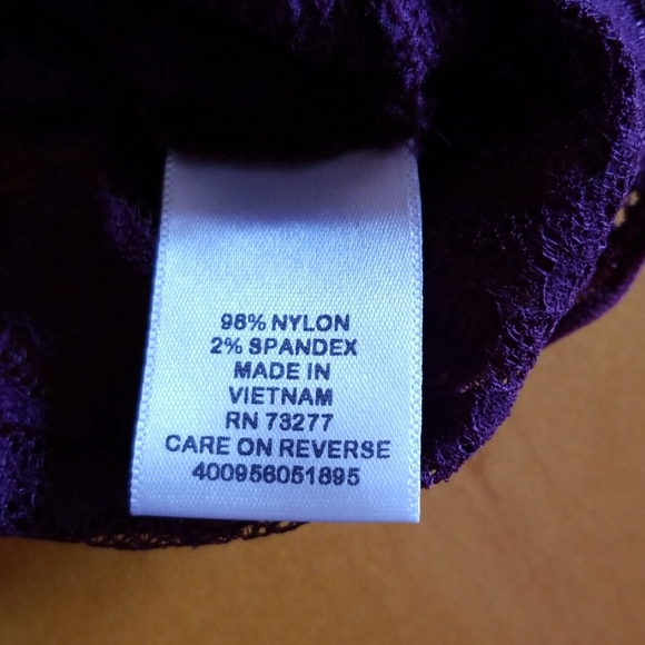 Violet Sheer Lace Top - Picture 5 of 5